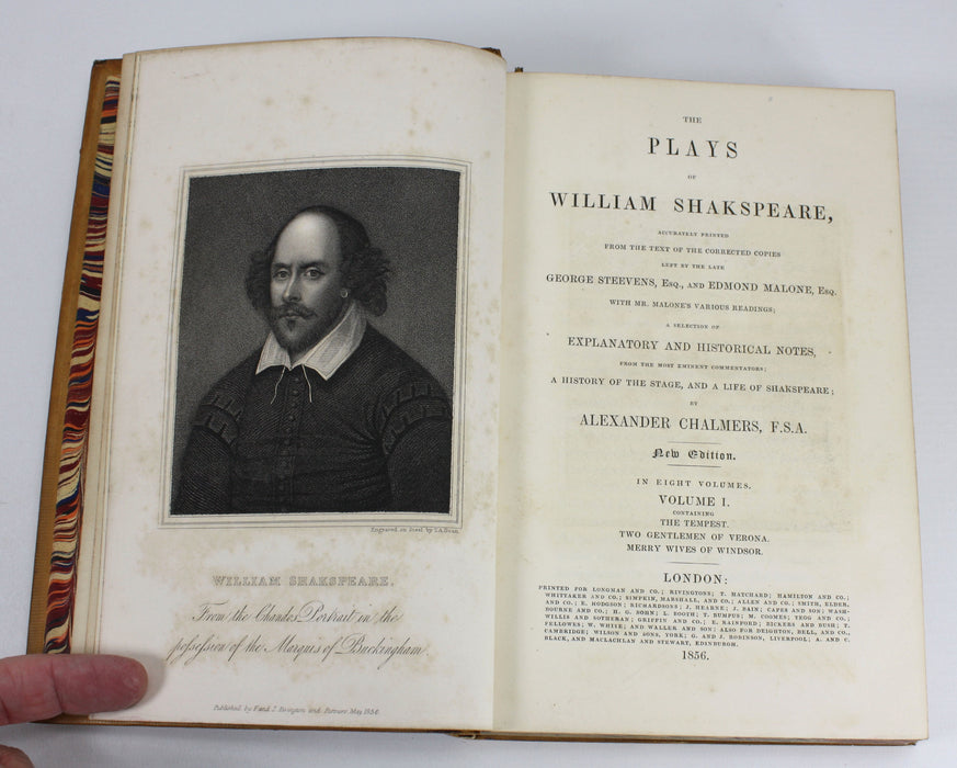 The Plays of William Shakspeare, Alexander Chalmers, 8 Volumes, 1856