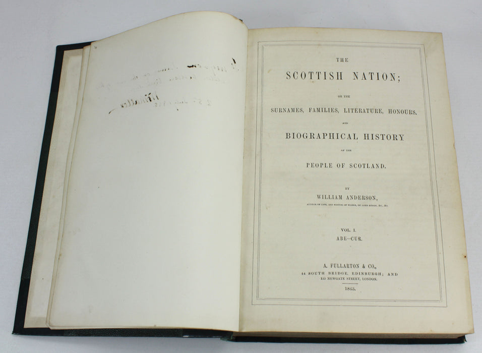 The Scottish Nation, William Anderson, 3 Volumes, Fullarton 1863