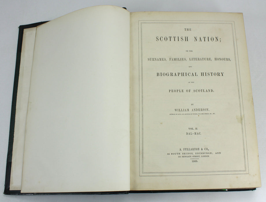 The Scottish Nation, William Anderson, 3 Volumes, Fullarton 1863