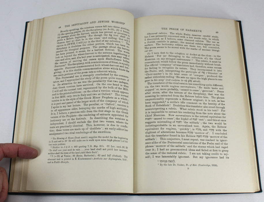 The Septuagint and Jewish Worship, H. St. John Thackeray, The Schweich Lectures, 1923