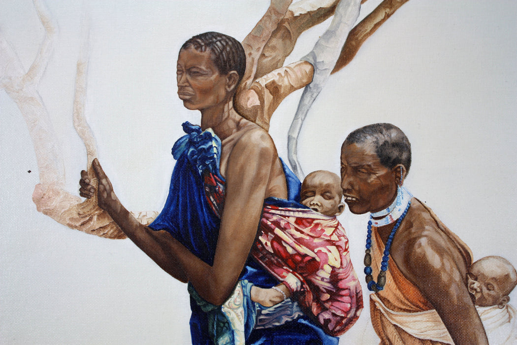 The Sisterhood, Original oil on Canvas painting by Neville Storer, 2001. 91cm x 66cm