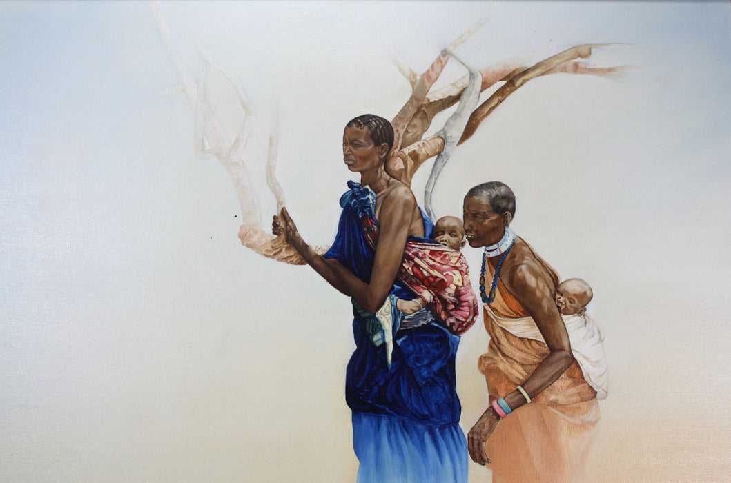 The Sisterhood, Original oil on Canvas painting by Neville Storer, 2001. 91cm x 66cm