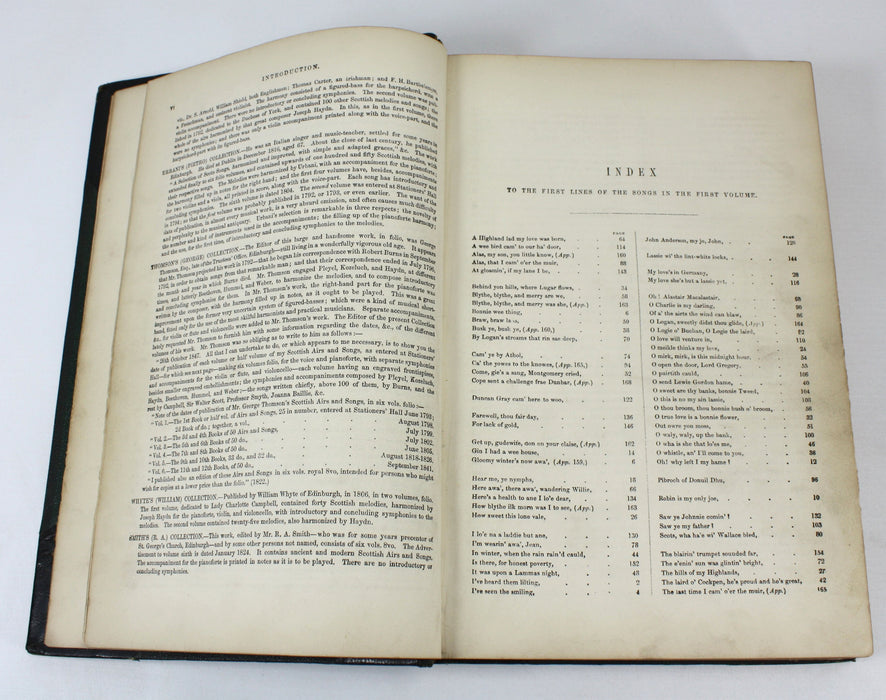 The Songs of Scotland, George Farquhar Graham, Music Book - 3 Volumes bound as one, Victorian era. Book NM2.