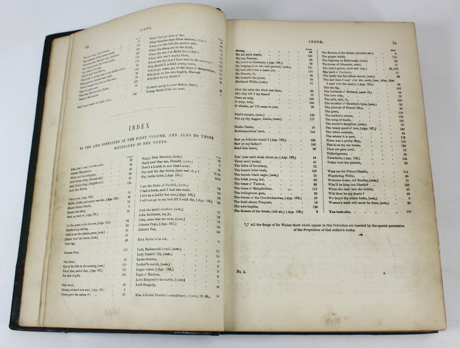 The Songs of Scotland, George Farquhar Graham, Music Book - 3 Volumes bound as one, Victorian era. Book NM2.