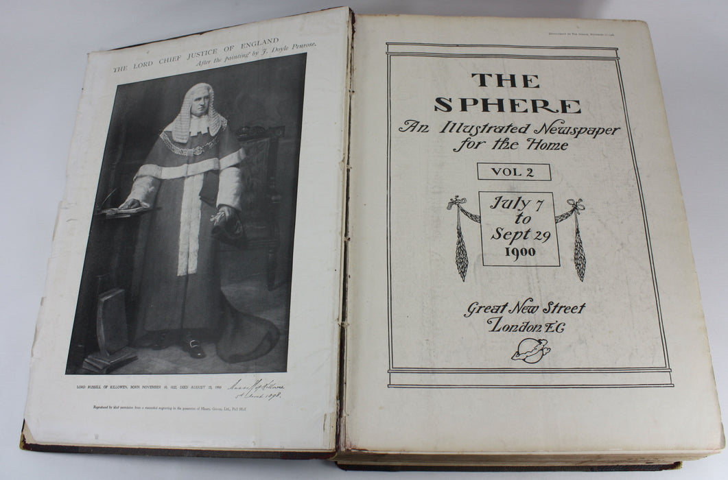 The Sphere; An Illustrated Newspaper for the Home, Vols. 2 and 3, July 7-Dec 29, 1900