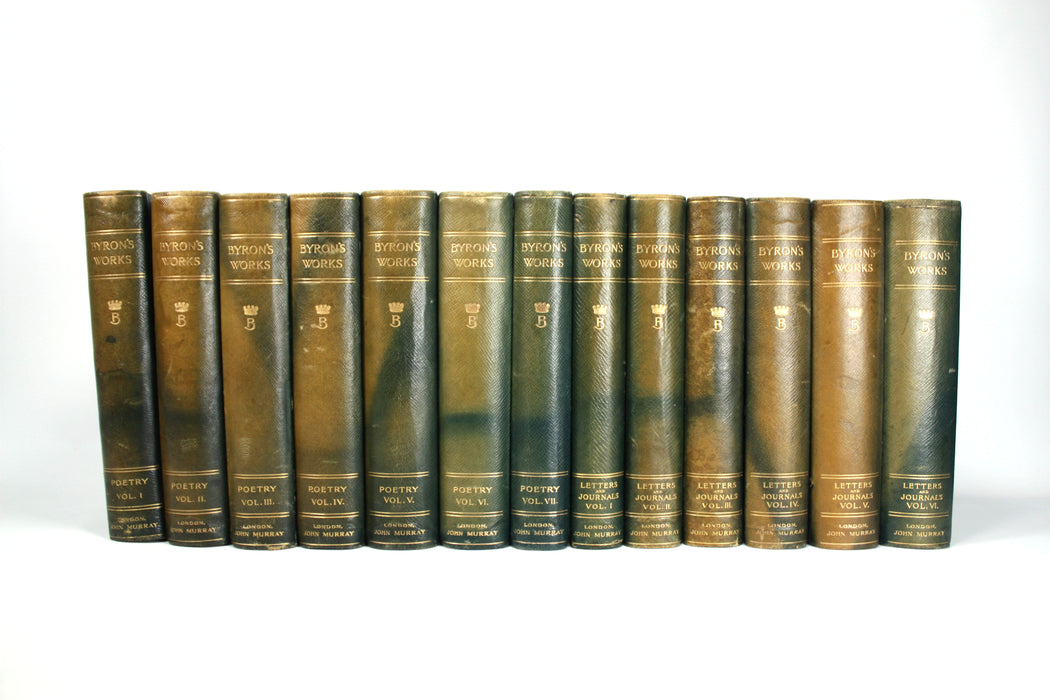 The Works of Lord Byron, 13 Volumes Complete, John Murray 1898-1901, Limited Edition.