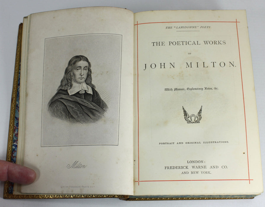 The "Lansdowne" Poets; The Poetical Works of John Milton, Frederick Warne