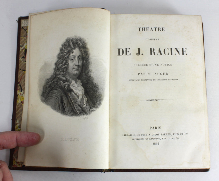 Theatre Complet de J. Racine, M. Auger, Paris, 1864