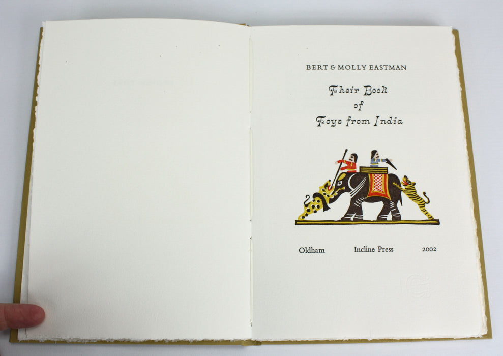 Their Book of Toys from India, Bert & Molly Eastman, signed, numbered, limited edition