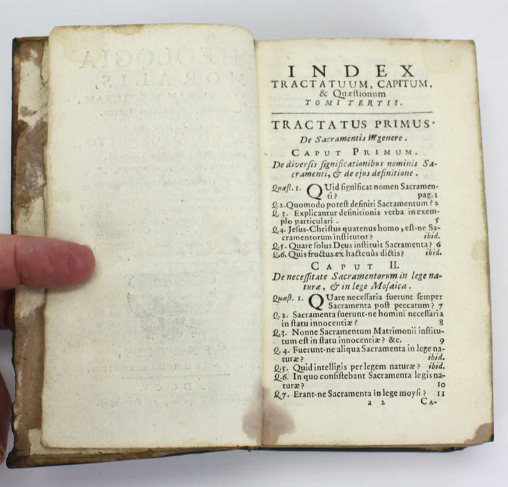 Theologia Moralis, Francisco Genetto, 1705