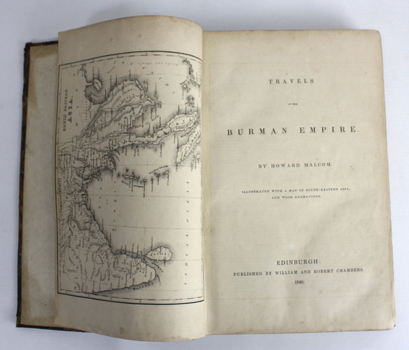 Travels and Voyages; Burman Empire, Holy Land, China, Java; Howard Malcom, J.L. Stephens, Basil Hall, George Anson; 1840