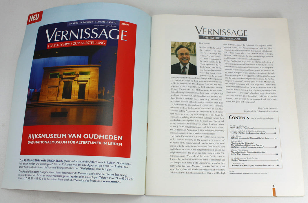 Vernissage; The Exhibition Magazine; Pergamon Museum & Altes Museum, 2002