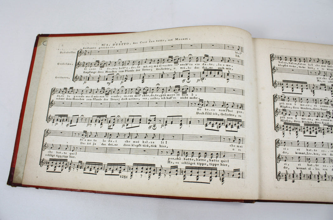 Original 19th Century Sheet Music Book, pre-Victorian era. Book M1.