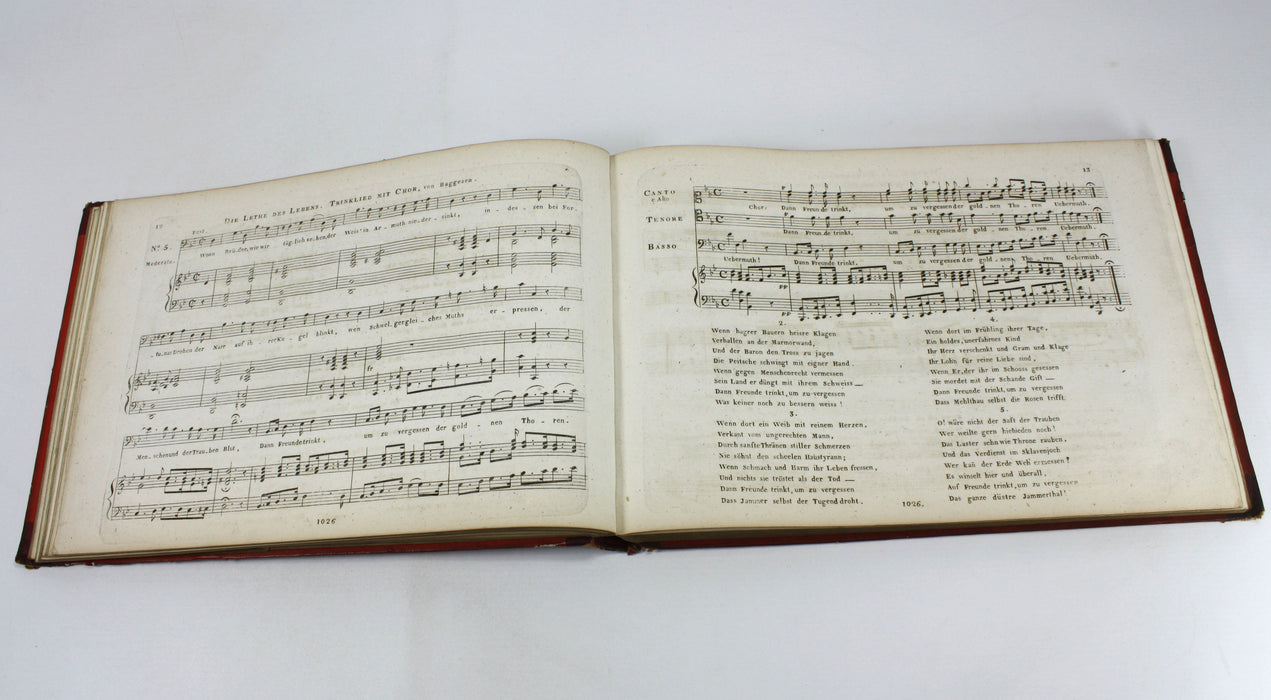 Original 19th Century Sheet Music Book, pre-Victorian era. Book M1.