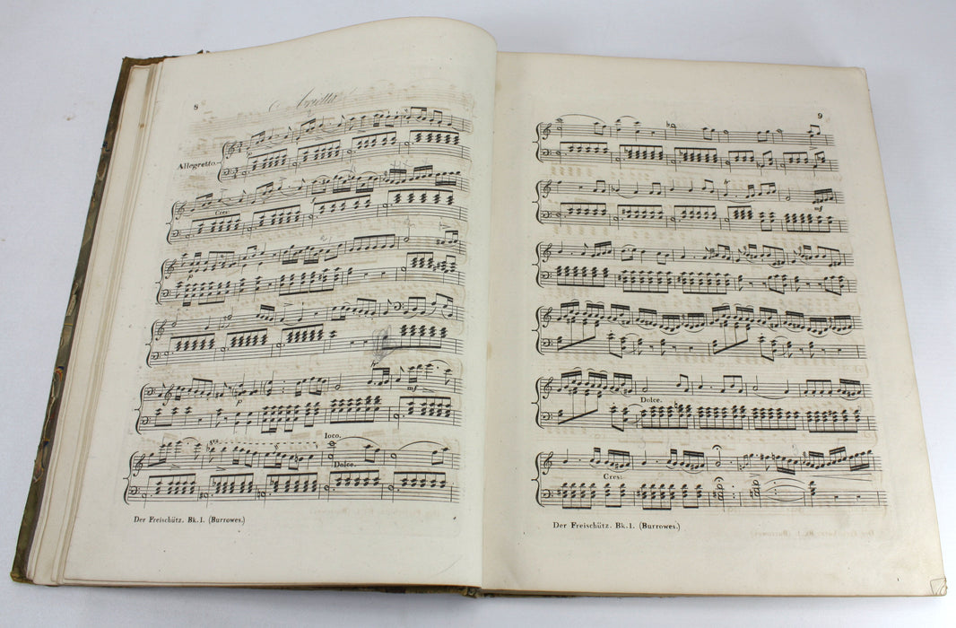 Original 19th Century Sheet Music Book, pre-Victorian era. Book M5.