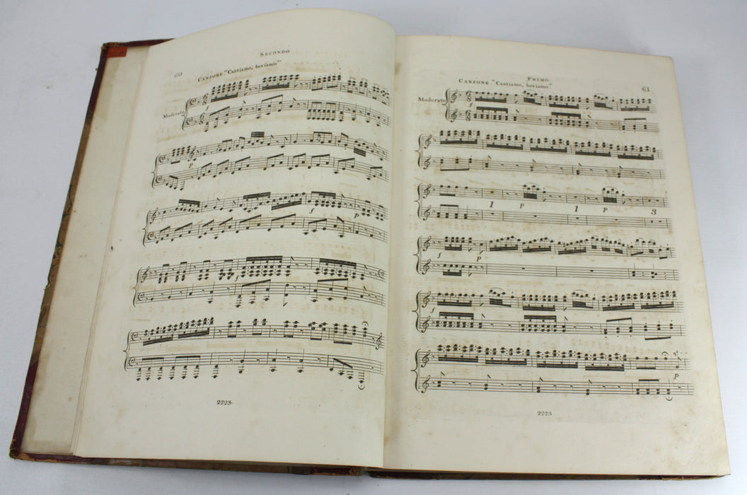 Original 19th Century Sheet Music Book, pre-Victorian era. Book M6.
