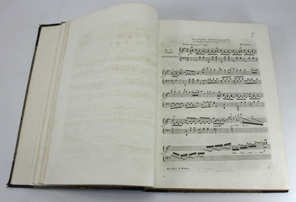 Original 19th Century Sheet Music Book, pre-Victorian era. Book M7.