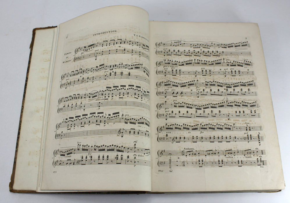 Original 19th Century Sheet Music Book, pre-Victorian era. Book M8.