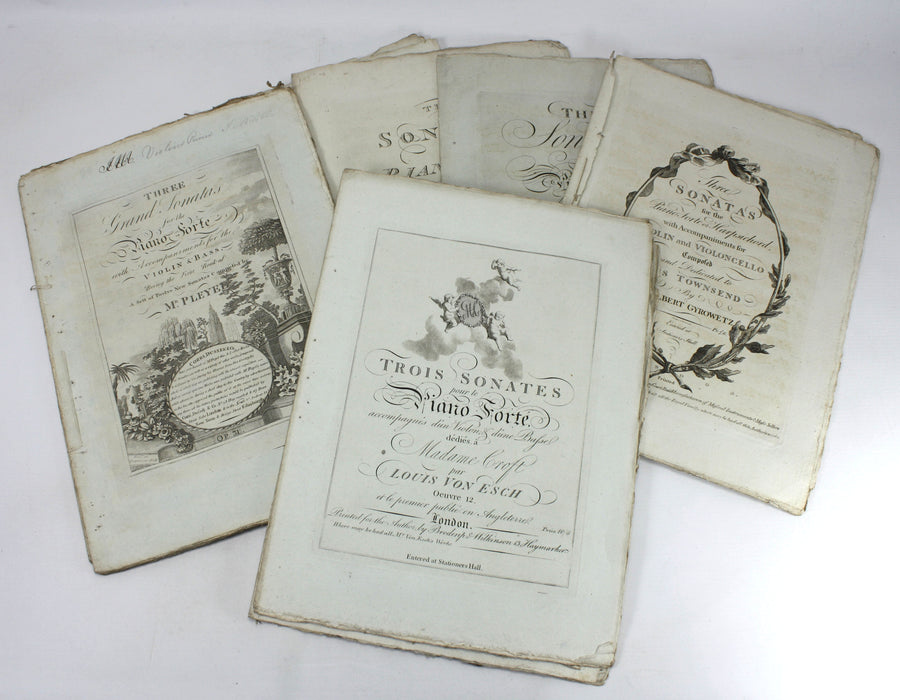 Original 18th/19th Century Sheet Music Book Folio, pre-Victorian era. Book M9.