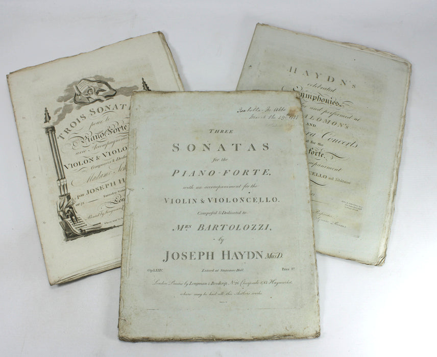 Original 18th/19th Century Sheet Music Book Folio, pre-Victorian era. Book M9.