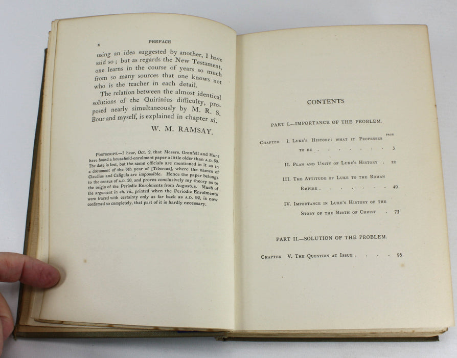 Was Christ born at Bethlehem? A Study on the Credibility of St. Luke, W.M. Ramsay, 1898