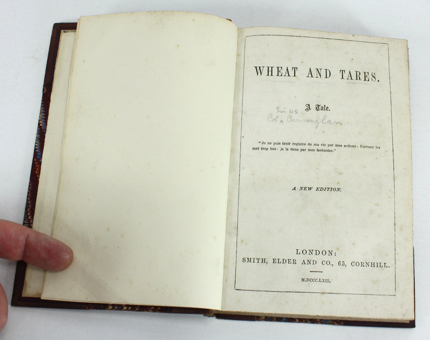 Wheat and Tares; A Tale, by Sir Henry Stewart Cunningham, 1862