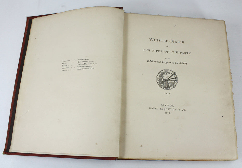 Whistle-Binkie or The Piper of the Party, 1878 limited edition