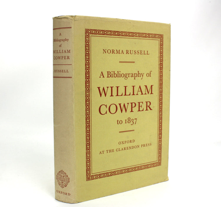 A Bibliography of William Cowper to 1837, Norma Russell