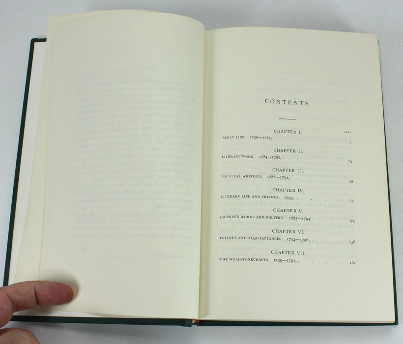 William Godwin: His Friends and Contemporaries, C. Kegan Paul, 1970