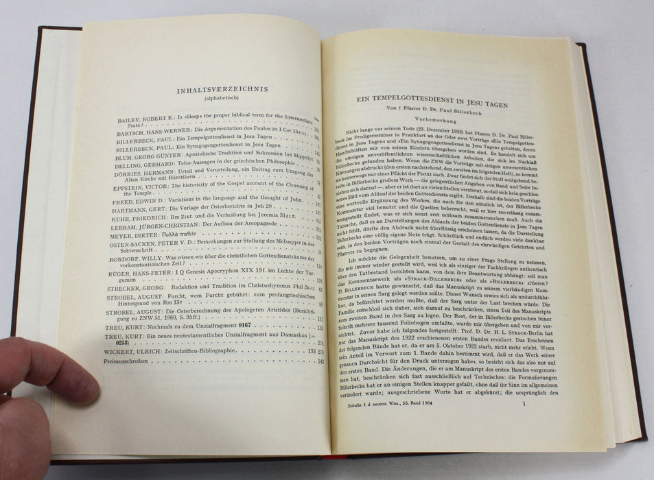 Theology Bundle: Zeitschrift fur die Neutestamentliche Wissenschaft, 1925-1981, 16 Volume book collection