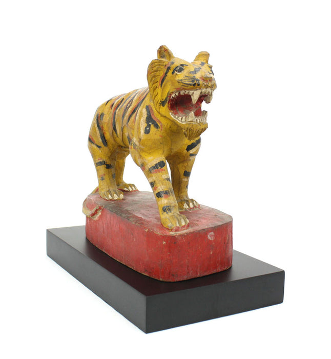 Burmese tiger, painted and lacquered wood, No.2