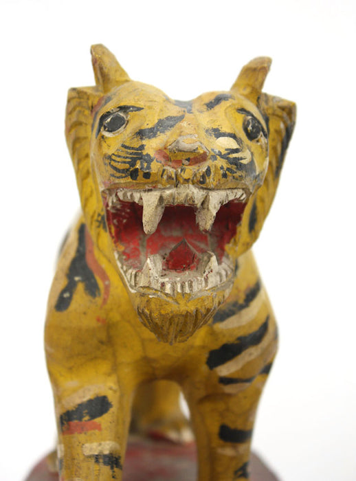 Burmese tiger, painted and lacquered wood, No.2