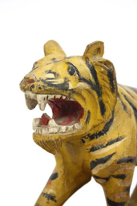 Burmese tiger, painted and lacquered wood, No.2