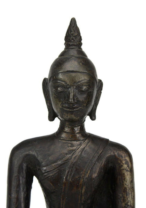 Thai Ayuthaya period seated bronze-silver alloy Buddha, c. 17-18th Century