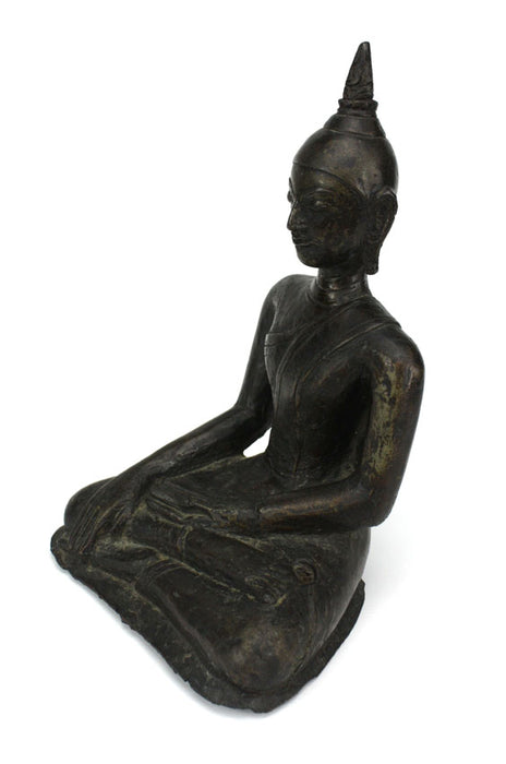 Thai Ayuthaya period seated bronze-silver alloy Buddha, c. 17-18th Century