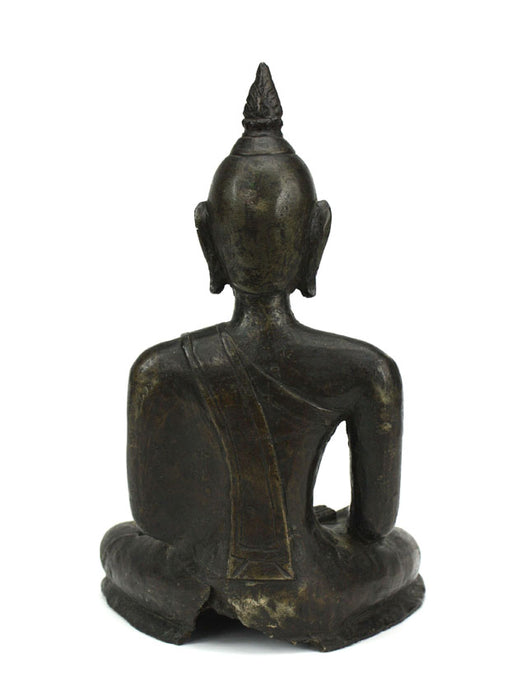 Thai Ayuthaya period seated bronze-silver alloy Buddha, c. 17-18th Century