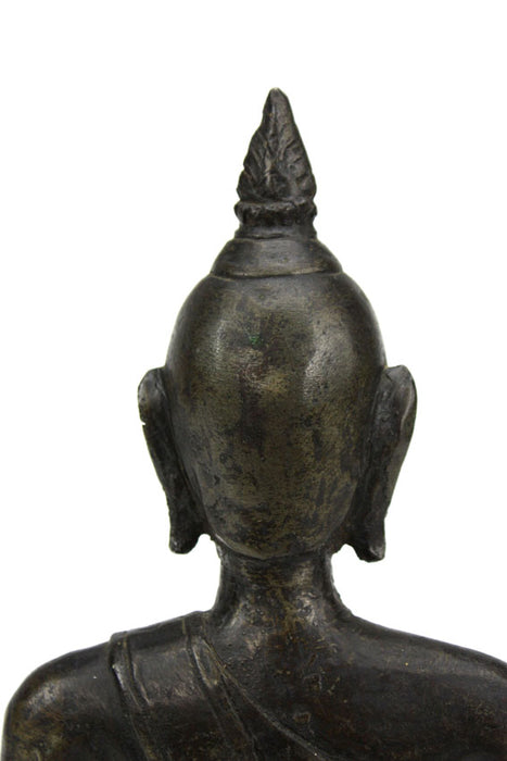 Thai Ayuthaya period seated bronze-silver alloy Buddha, c. 17-18th Century