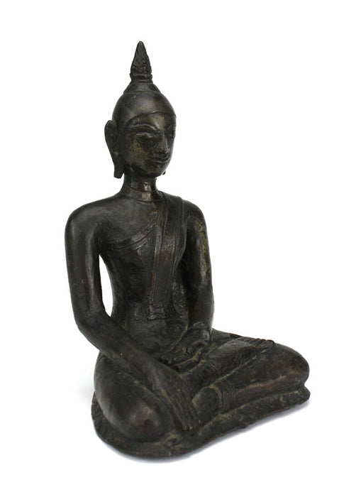 Thai Ayuthaya period seated bronze-silver alloy Buddha, c. 17-18th Century