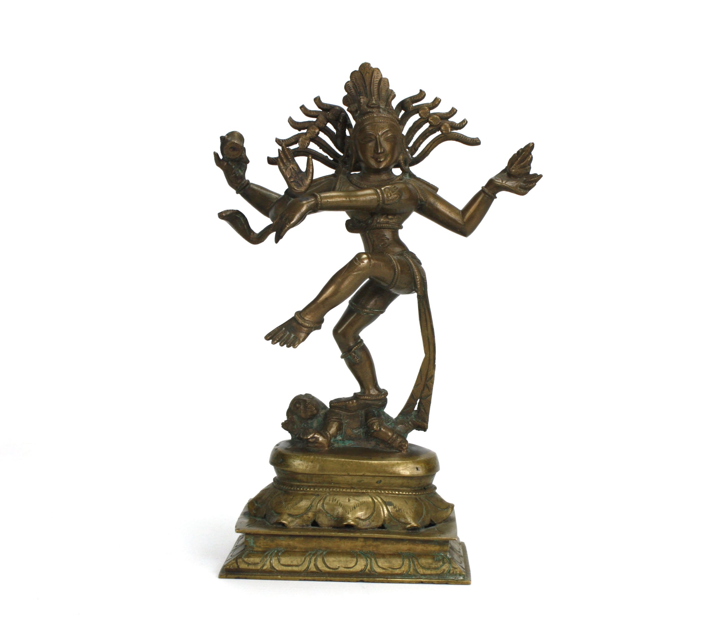 Antique bronze Shiva statue, Nataraja, 21cm high — Lanna Antique