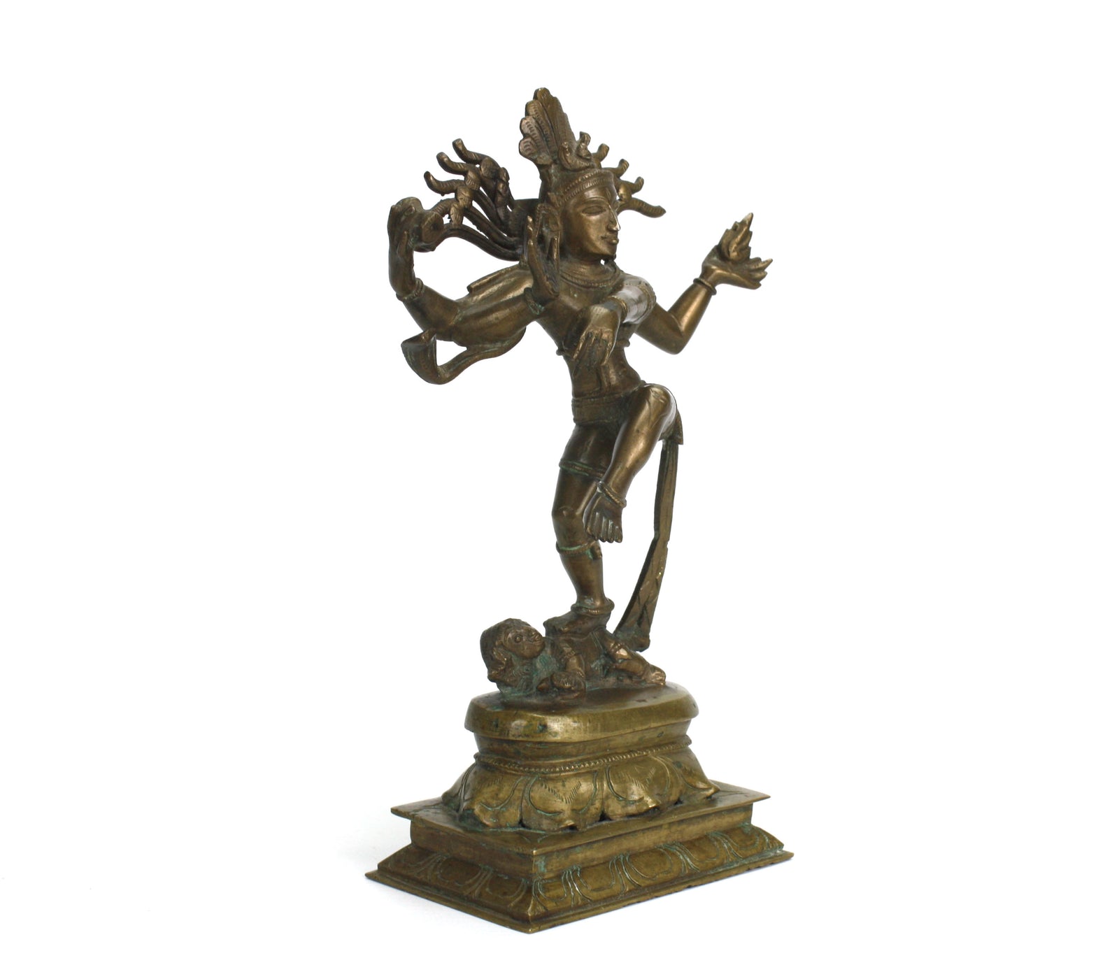Antique bronze Shiva statue, Nataraja, 21cm high — Lanna Antique
