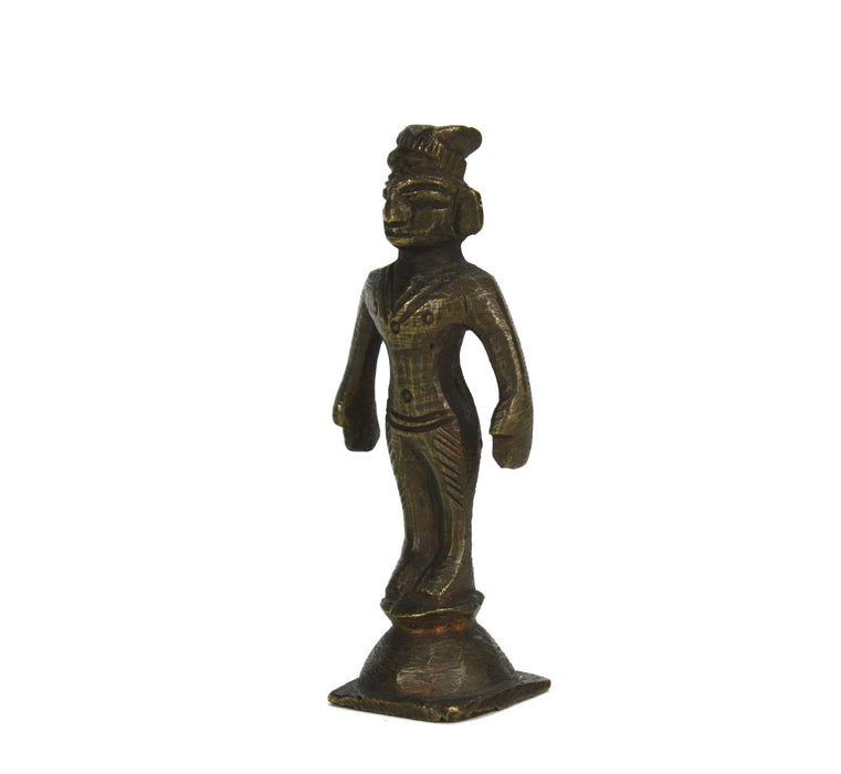 Antique bronze statue of a male figure, India, 6.2cm high