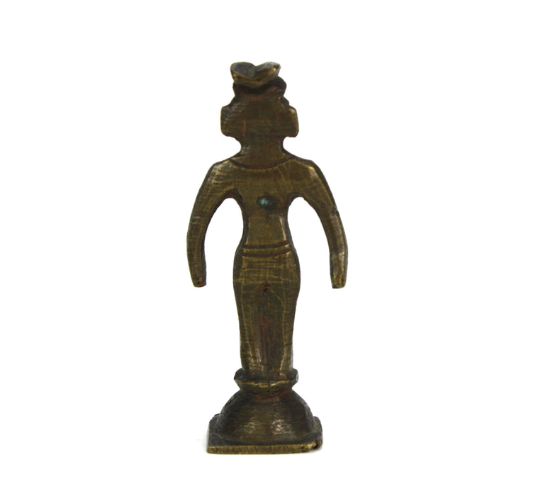 Antique bronze statue of a male figure, India, 6.2cm high