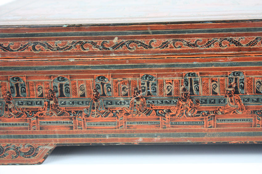 Burmese lacquerware Yun storage chest, Thitta
