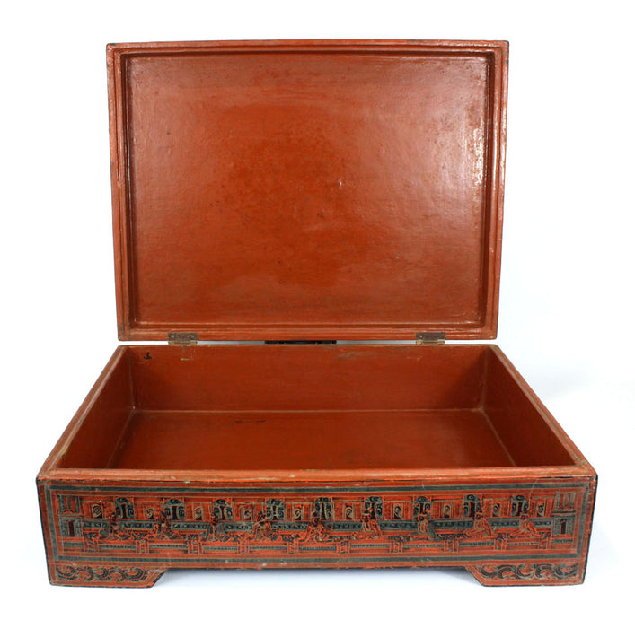 Burmese lacquerware Yun storage chest, Thitta