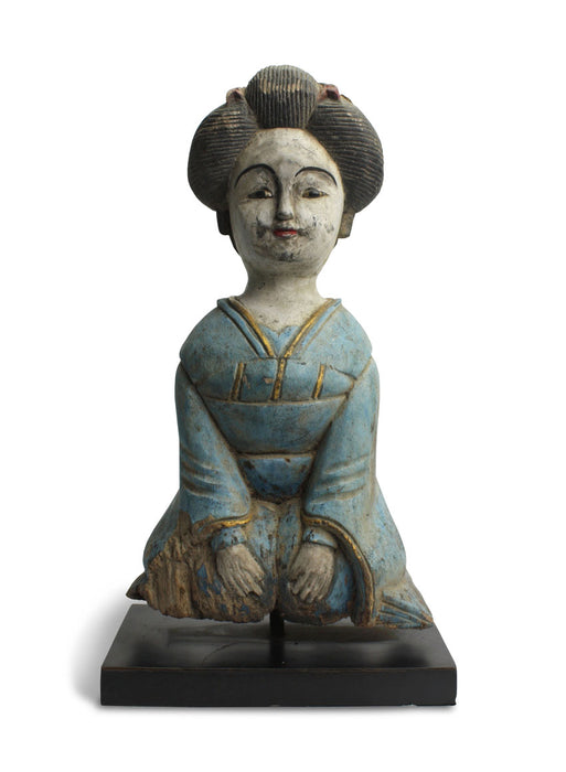 Old Thai Statue of Japanese Lady, circa 1960s , 43cm high