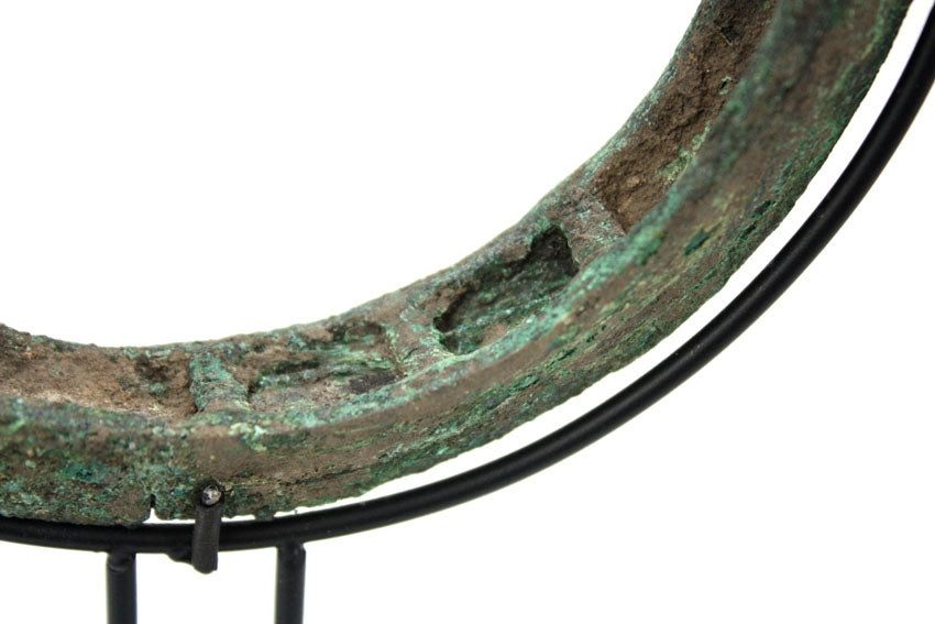 Antique Khmer bronze bangle, circa 13th century