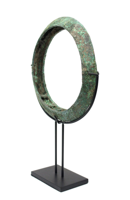 Antique Khmer bronze bangle, circa 13th century