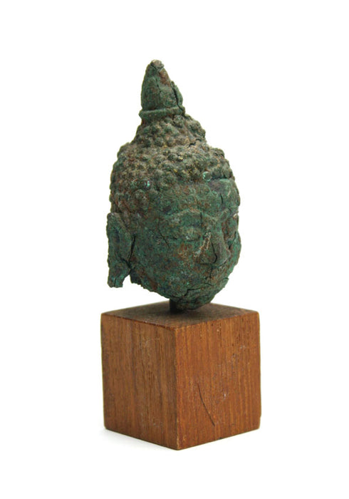 Antique Thai bronze Buddha head