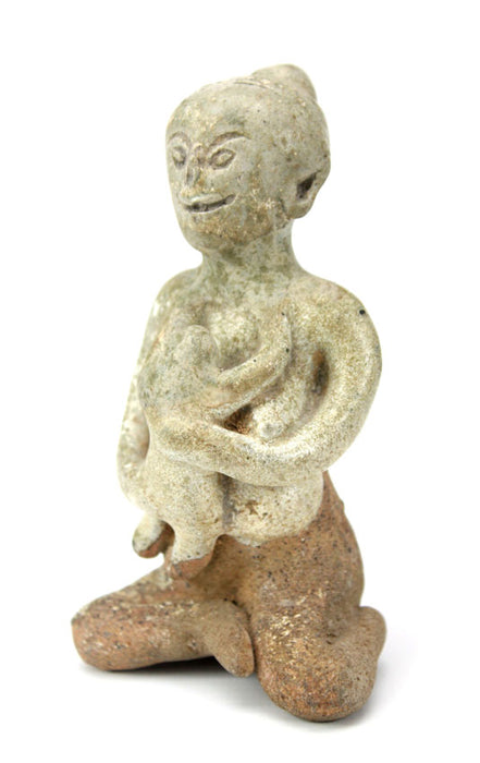 Propitiatory figurine - mother and baby, Thailand antique