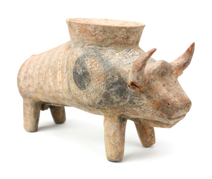 Ancient art: Terracotta bull, Thailand